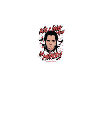 WEDNESDAY Killing You in my mind model alb pe tricou