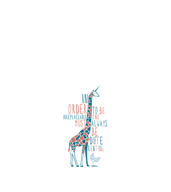 Giraffe model alb pe tricou