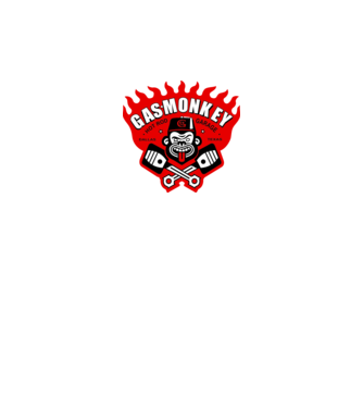 Gas Monkey model alb pe tricou