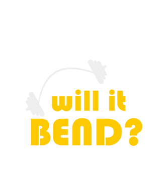 Will it bend model alb pe tricou