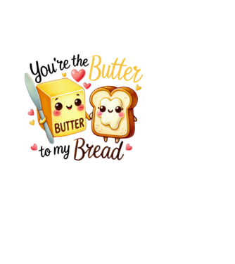 Butter to my Bread model alb pe tricou