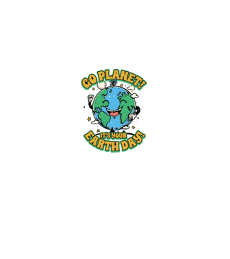 Go planet model alb pe tricou