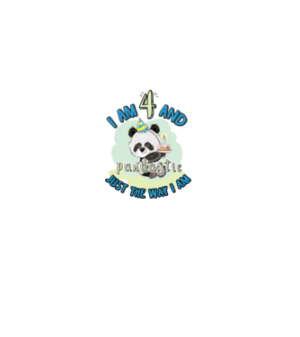 PANDASTIC 4 model alb pe tricou