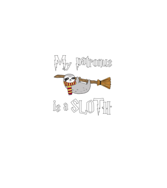 my patronus is a sloth model negru pe tricou