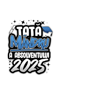 Tată MÂNDRU a absolventului model alb pe tricou