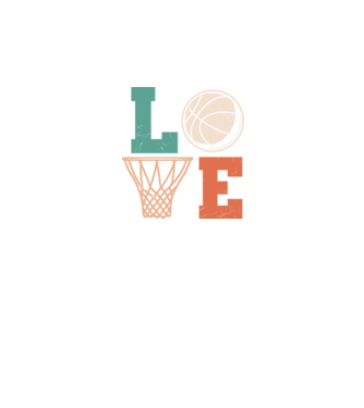 LOVE basketball model negru pe tricou
