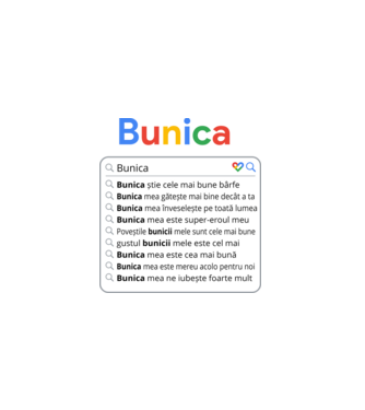 căutare Google Bunica model negru pe tricou