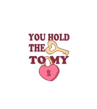 you hold the key to my heart model alb pe tricou