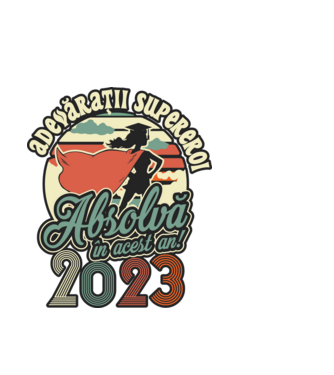 Adevărații supereroi model alb pe tricou