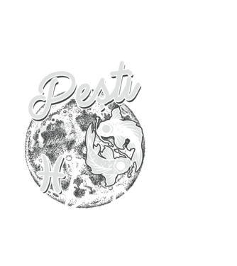 Zodiac femeie PEȘTI retro model negru pe tricou
