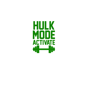 Hulk mode model alb pe tricou