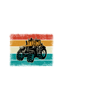 TRACTOR model alb pe tricou