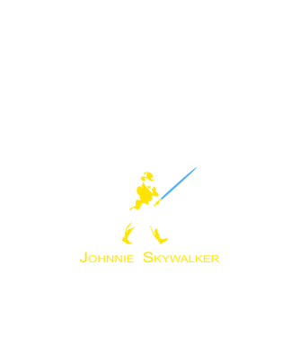 Johnnie Skywalker model negru pe tricou