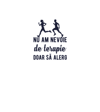 nu am nevoie de terapie, doar să alerg model galben pe tricou
