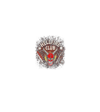 hellfire club stranger things model negru pe tricou