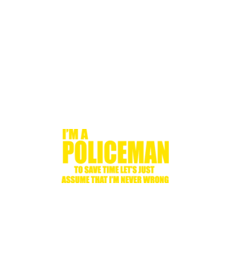 'I''m a policeman' model negru pe tricou