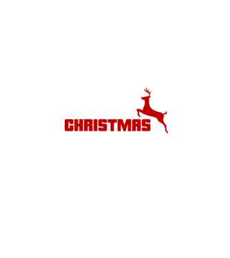 Christmas logo model negru pe tricou