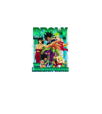 broly dragonball model negru pe tricou