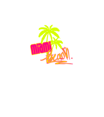 Miami beach model gri închis pe tricou