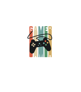 Gamer Controller model negru pe tricou