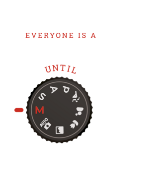Everyone is a photographer until model negru pe tricou