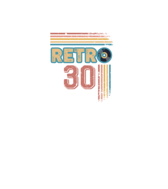 Retro 30 Birthday model alb pe tricou