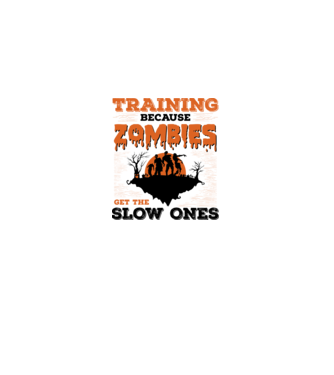 Zombies get the slow ones model alb/roșu pe tricou