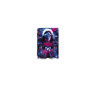 stranger things poster neon model negru pe tricou