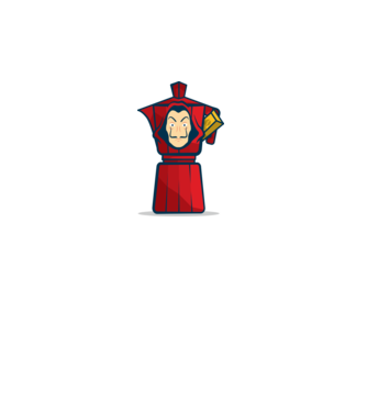 money heist coffee model alb pe tricou
