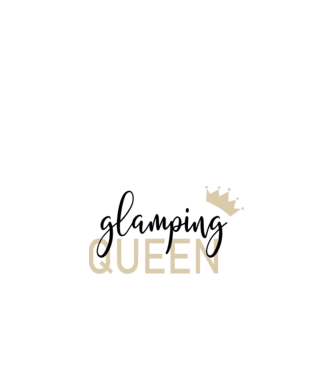 Glamping queen model alb pe tricou