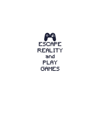 Escape reality model alb pe tricou