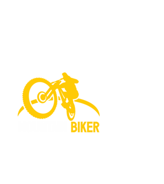mountain biker model alb pe tricou