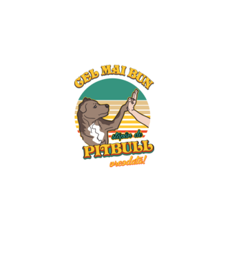 Cel mai bun stăpân de pitbull vreodată! model negru pe tricou