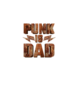 PUNK IS DAD model negru pe tricou
