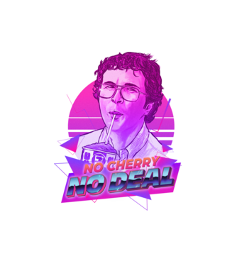 no cherry no deal stranger things model alb pe tricou