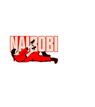 nairobi la casa de papel model negru pe tricou