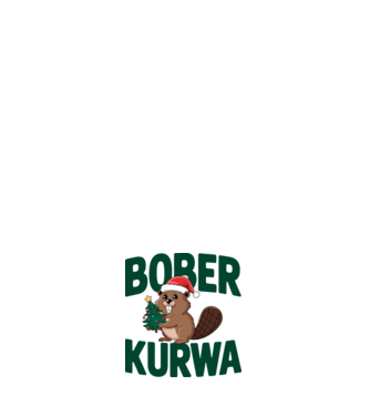 Bober kurwa xmas model negru pe tricou