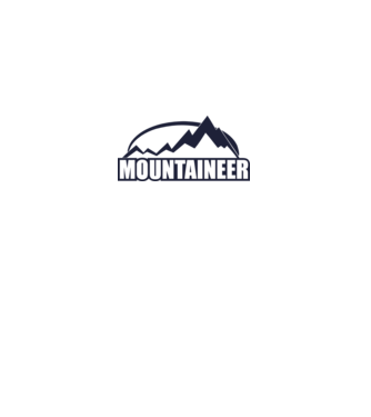 mountaineer model alb pe tricou