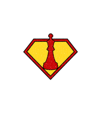 SuperChess rege model alb pe tricou