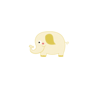 Cute elephant model gri pe tricou