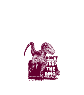 Dont feed the dino model nisipiu pe tricou