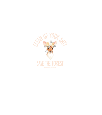 Clean up your shit model negru pe tricou