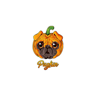 Pugkin model negru pe tricou