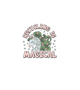 Recycling is magical model negru pe tricou