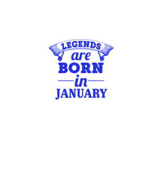 Legends are born in January model alb pe tricou