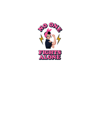 No one fights alone pinup model alb pe tricou