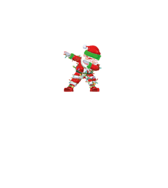 Dab Santa model negru pe tricou