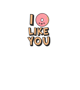 I donut like you model alb pe tricou