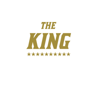 The King model negru pe tricou