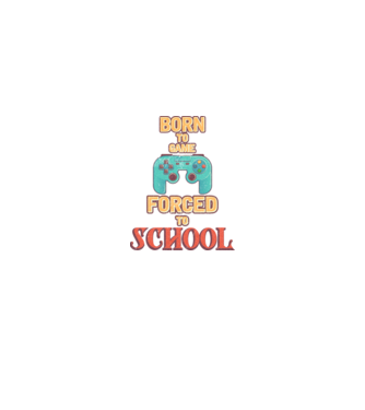 Born to game model alb pe tricou